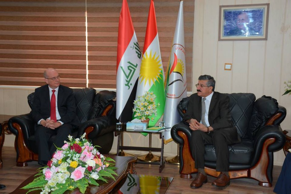 لقاء محمود حاج صالح مع القنصل الالماني العام في كوردستان